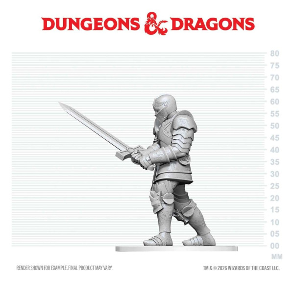 Dungeons & Dragons Nolzur's Marvelous Miniatures Unpainted Miniature Red Knight Guardian Golem 14 cm 4