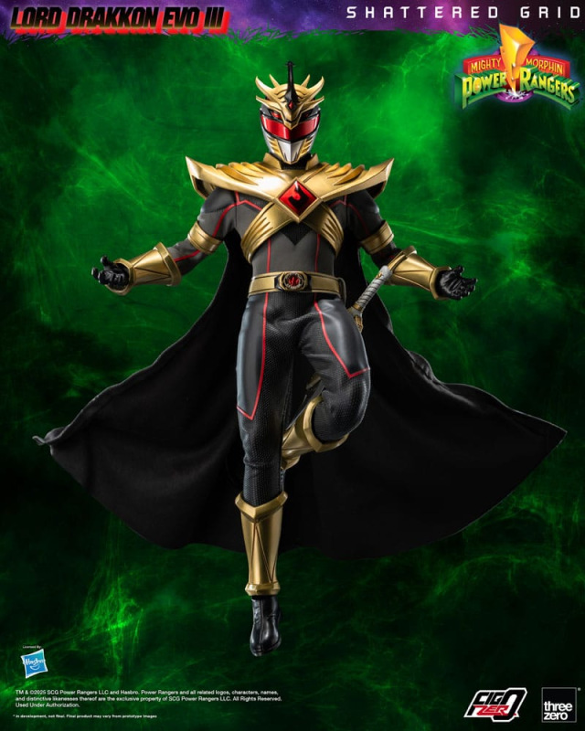 Mighty Morphin Power Rangers Shattered Grid FigZero Action Figure 1/6 Lord Drakkon Evo III 30 cm 12