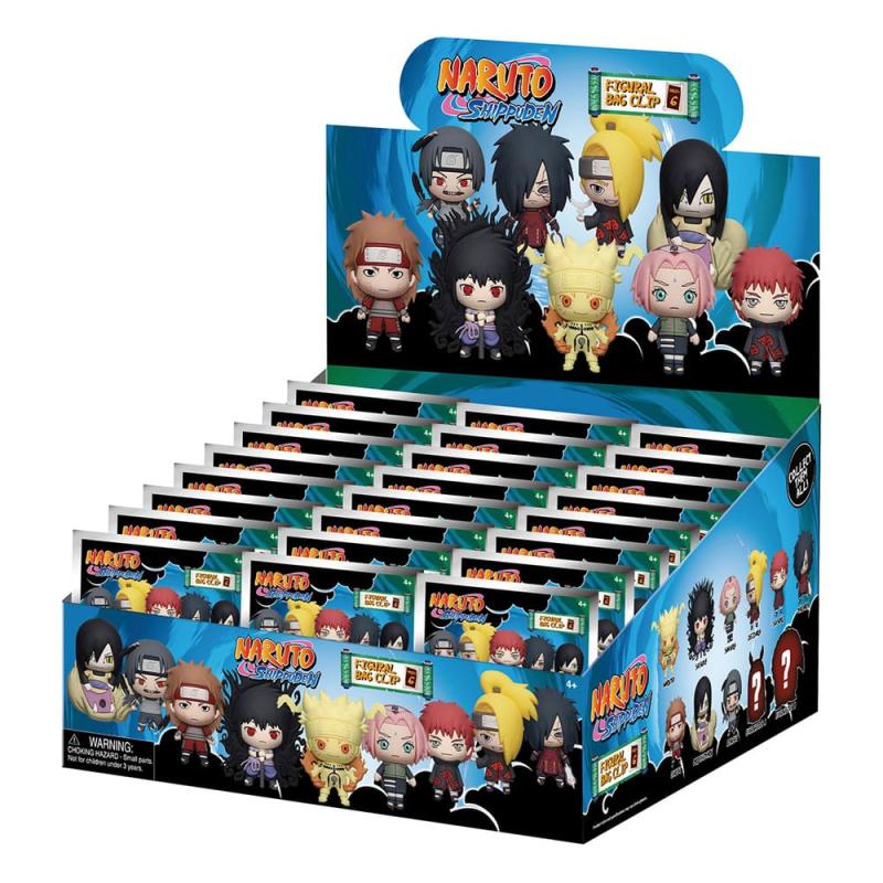 Naruto 3D PVC Bag Clips Series 6 Display (24)