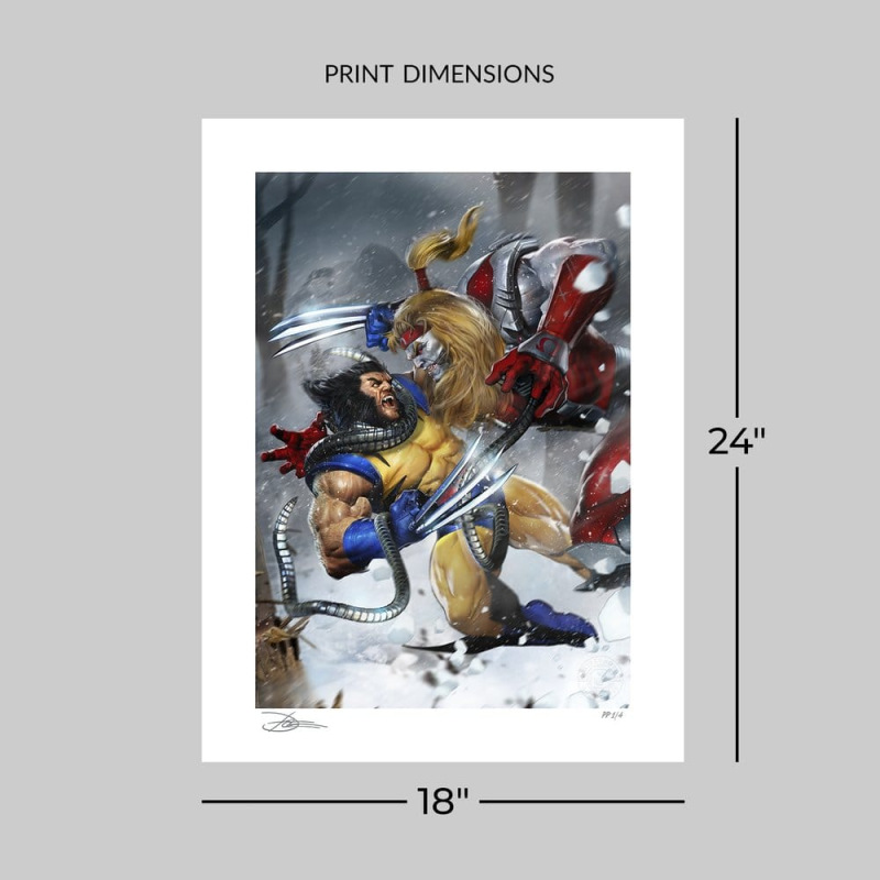 Marvel Fine Art Print Wolverine vs Omega Red 46 x 61 cm - unframed 5