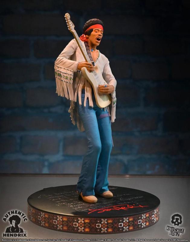 Jimi Hendrix: Jimi Hendrix III 22 cm Rock Iconz Statue - Knucklebonz