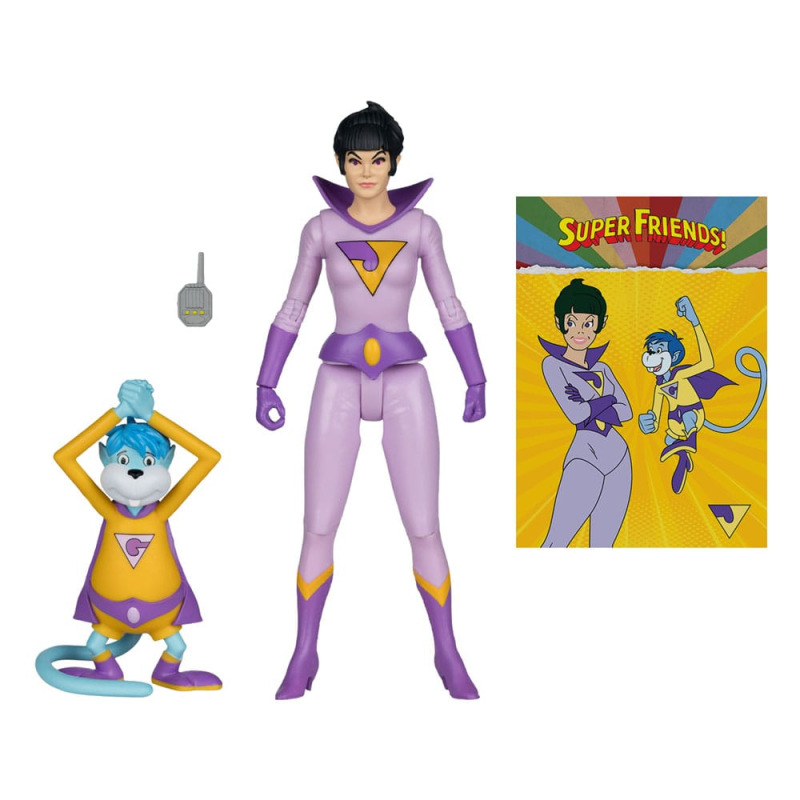 DC Retro Super Friends Action Figure Jayna & Gleek (Red Platinum Edition) 15 cm 1