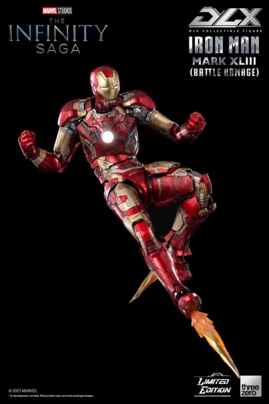 Infinity Saga: Iron Man Mark 43 (Battle Damage) 1/12 DLX Action Figure - ThreeZero