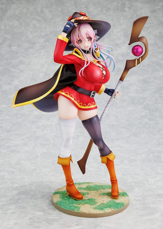 Super Sonico x Konosuba PVC Statue 1/7 Super Sonico Megumin collaboration Ver. 25 cm 3