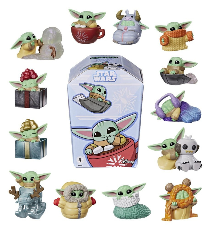 Star Wars Mini Figures 4 cm Grogu Force Freeze Series 2 Blind Box Display (24) 4