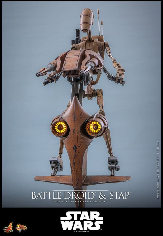 Star Wars: The Phantom Menace Movie Masterpiece Action Figure Set 1/6 Battle Droid & STAP 32 cm 2