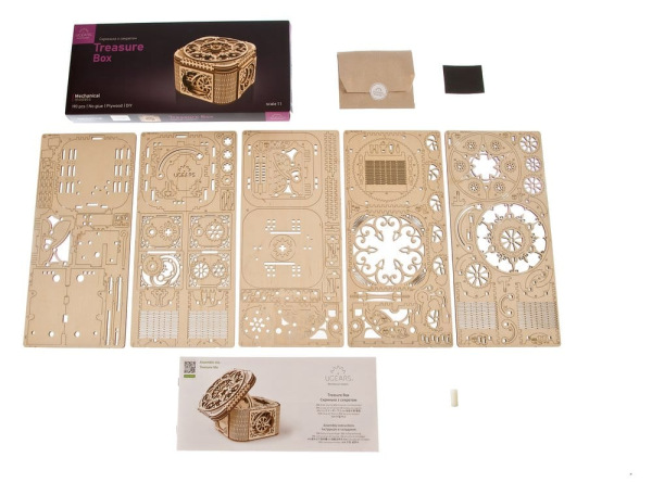 Ugears 3D Wooden Puzzle Treasure Box 3