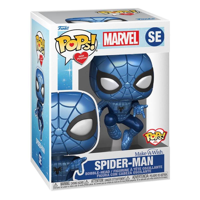 Marvel: Spider-Man (Metallic) 9 cm Make a Wish 2022 POP! Marvel Vinyl Figure - Funko
