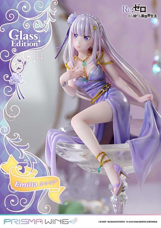 Re:Zero Prisma Wing Statue 1/7 Emilia Glass Edition 29 cm 3