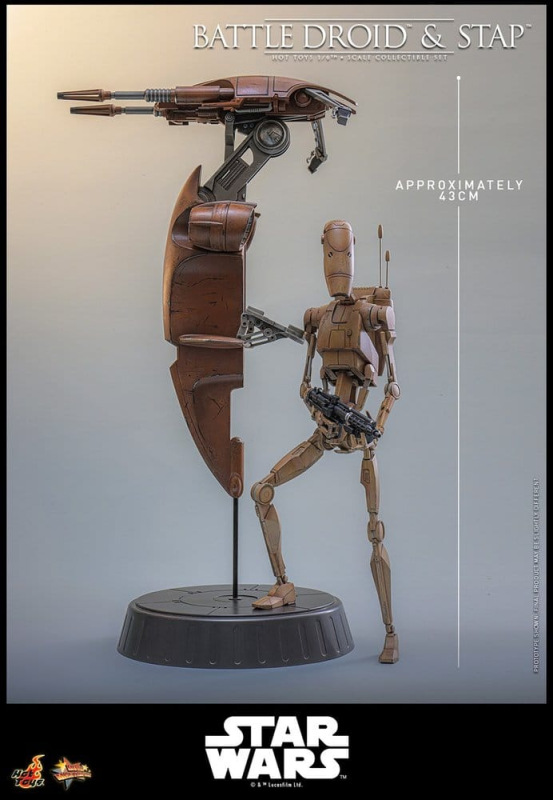 Star Wars: The Phantom Menace Movie Masterpiece Action Figure Set 1/6 Battle Droid & STAP 32 cm 11