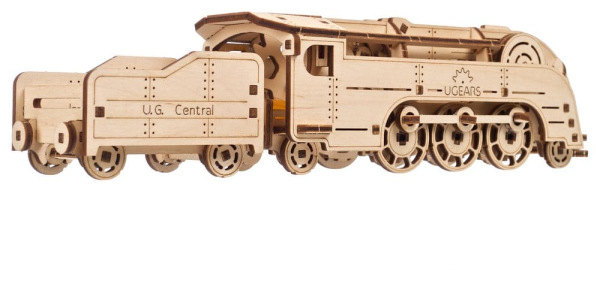 Ugears 3D Wooden Puzzle Mini Locomotive 13