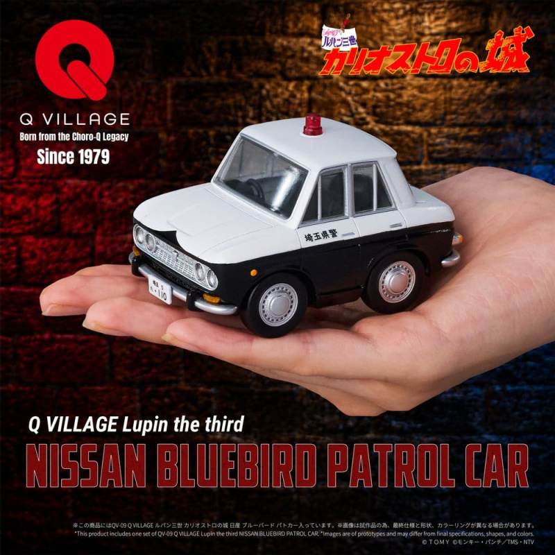 Lupin the Third: The Castle of Cagliostro Q Village PVC Figure Bluebird Patrol Car 9 cm 2