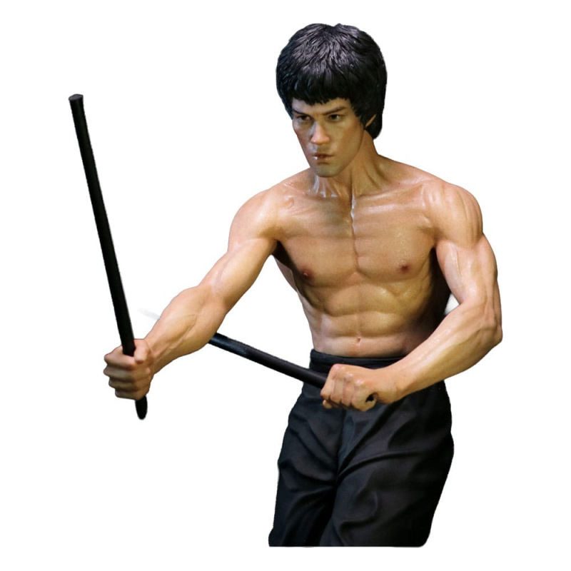 Enter the Dragon Movie Statue 1/6 Bruce Lee Kali Sticks Fight Normal Basement Version 30 cm