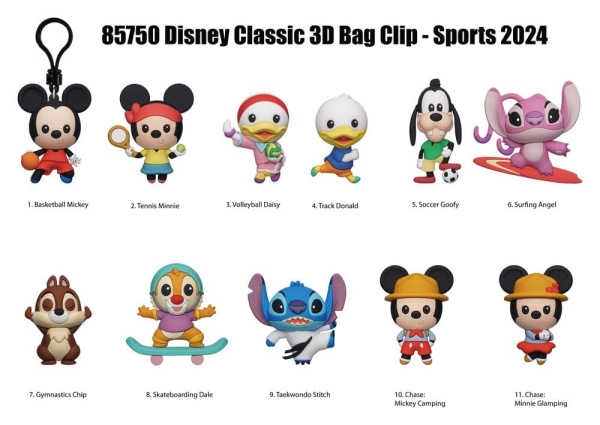 Disney Sports 3D PVC Bag Clips Series 55 Blind Bag Display (24) 1