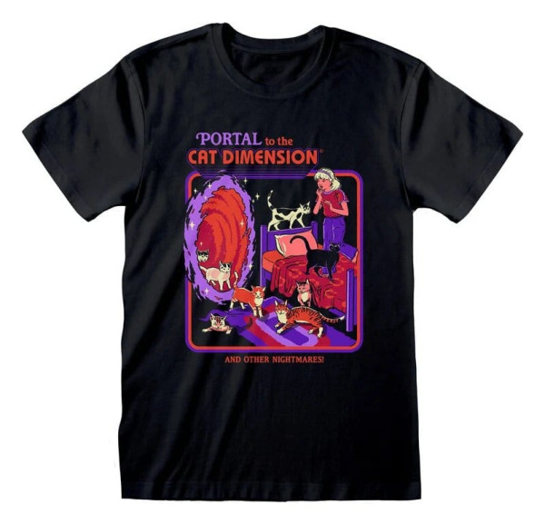 Steven Rhodes T-Shirt Cat Dimension Black Size L 1