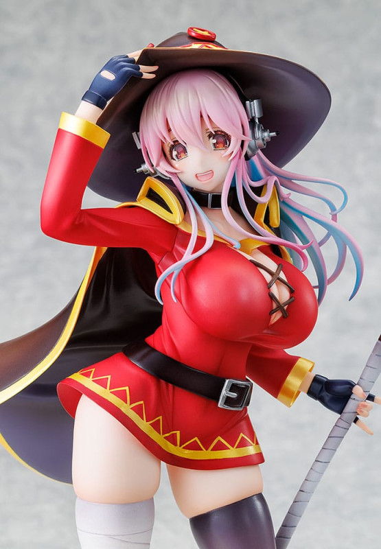 Super Sonico x Konosuba PVC Statue 1/7 Super Sonico Megumin collaboration Ver. 25 cm 6