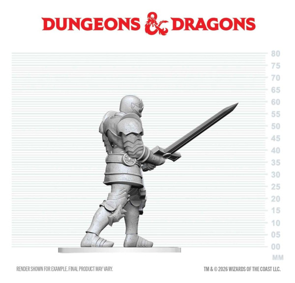 Dungeons & Dragons Nolzur's Marvelous Miniatures Unpainted Miniature Red Knight Guardian Golem 14 cm 3