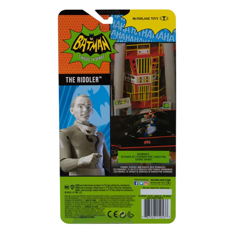 DC Retro Action Figure Batman 66 The Riddler (Black & White TV Variant) 15 cm