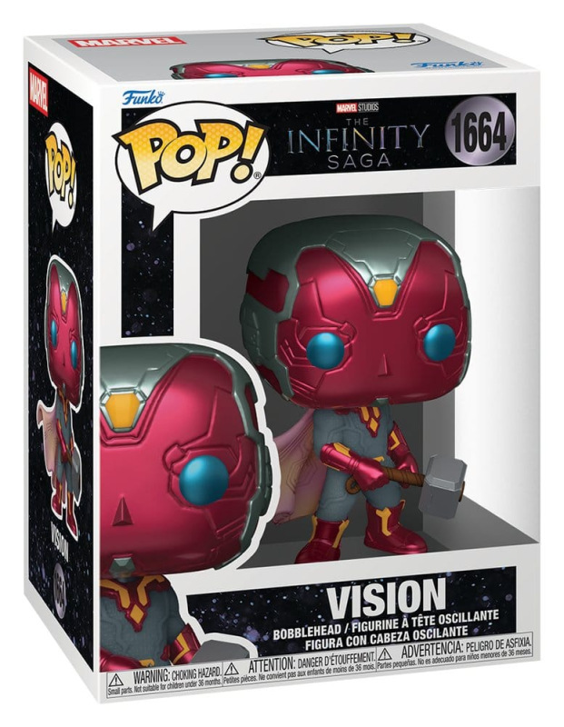Marvel POP! Comics Vinyl Figure Vision with Mjolnir 9 cm 1