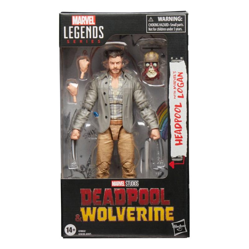 Deadpool & Wolverine Marvel Legends Action Figure Headpool with Marvel's Logan 15 cm