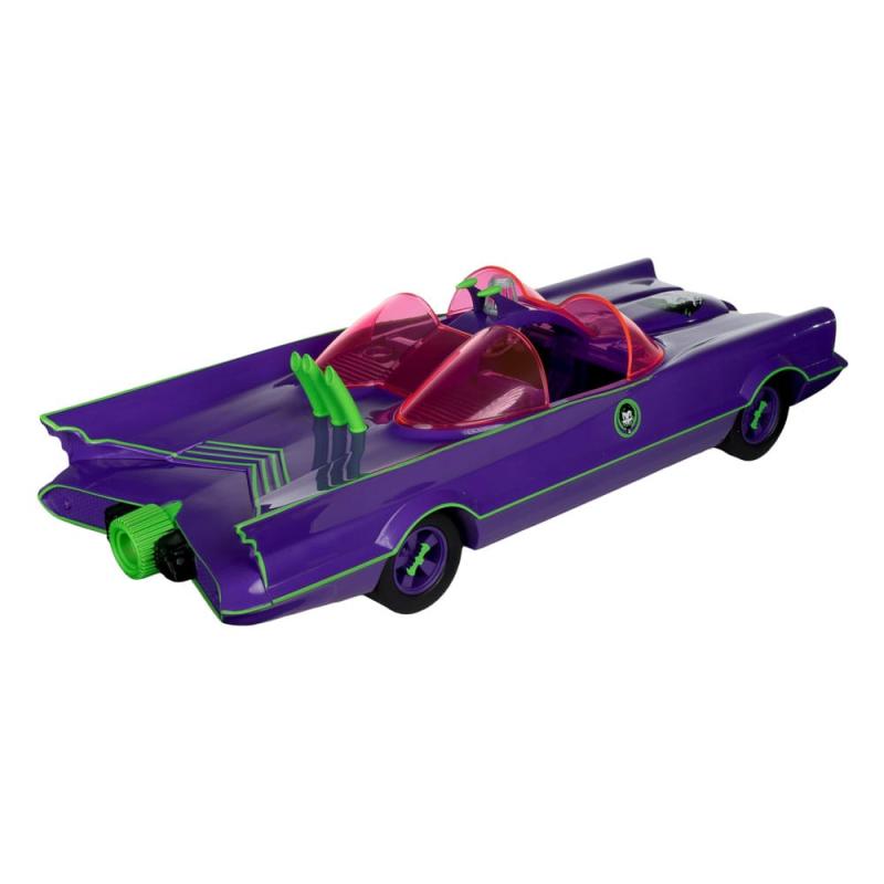 DC Retro Action Figure Batman 66 Batmobil with Joker (Gold Label) 15 cm