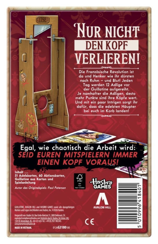 Guillotine Card Game *German Version* 1