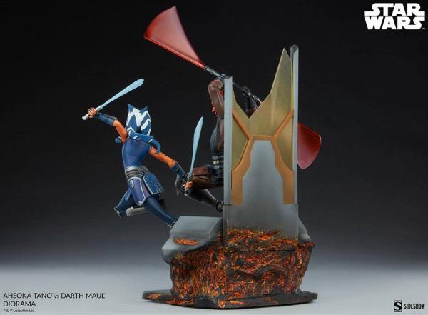 Star Wars: The Clone Wars Diorama Ahsoka Tano vs Darth Maul 51 cm