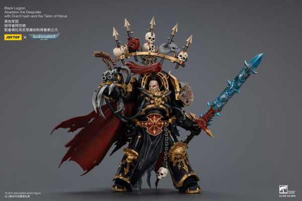 Warhammer 40,000 Action Figure Black Legion Abaddon the Despoiler with Drach'nyen and the Talo 16 c 7