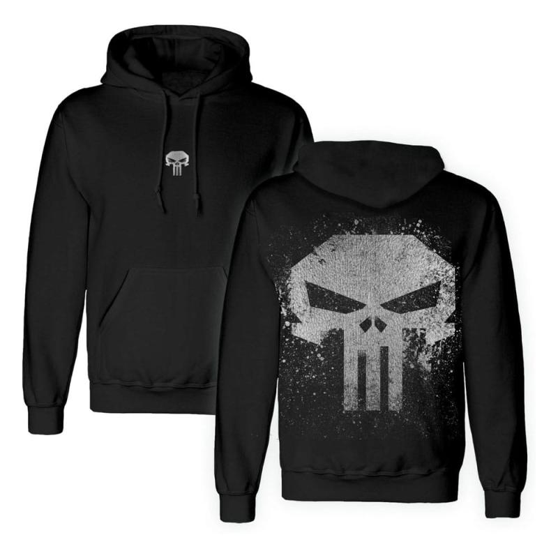 Punisher Hooded Sweater Skull With Metallic Ink