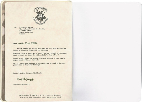 Harry Potter Hardcover Notebook Hogwarts Letter 21 cm 4