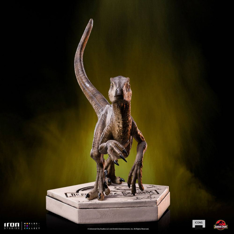 Jurassic World Icons Statue Velociraptor B 9 cm 7