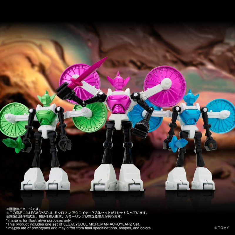 Microman Legacysoul Action Figure 3-Pack Acroyear 2 3