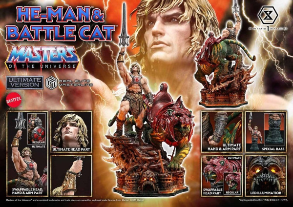 Masters of the Universe Real Elite Masterline Series Statue 1/4 He-Man & Battle Cat Ultimate Bonus V 3