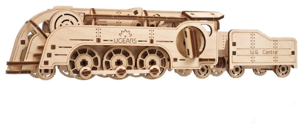 Ugears 3D Wooden Puzzle Mini Locomotive 2