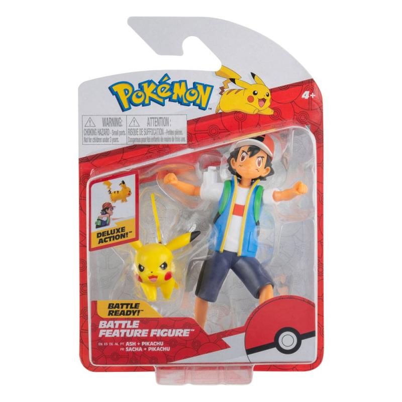 Pokémon Battle Feature Figures Ash & Pikachu 11 cm