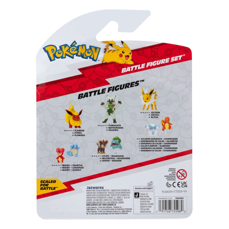 Pokémon First Partner Battle Figure Set Figure 3-Pack Charmander, Trubbish & Poliwhirl 2