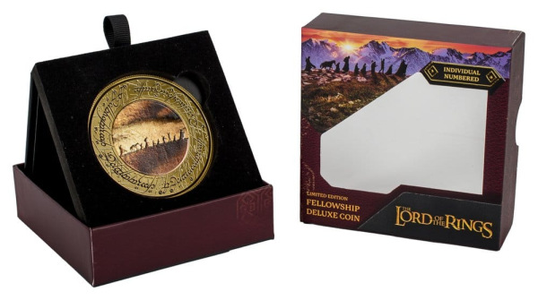Lord of the Rings Coin with Display Stand The Fellowship 10