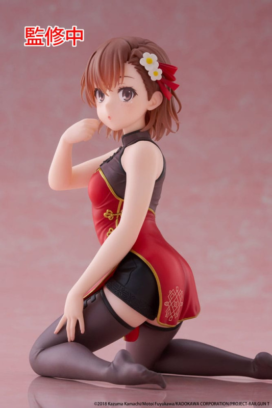 A Certain Scientific Railgun PVC Statue Desktop Cute Figure Mikoto Misaka Chinese Dress Ver. 13 cm 7