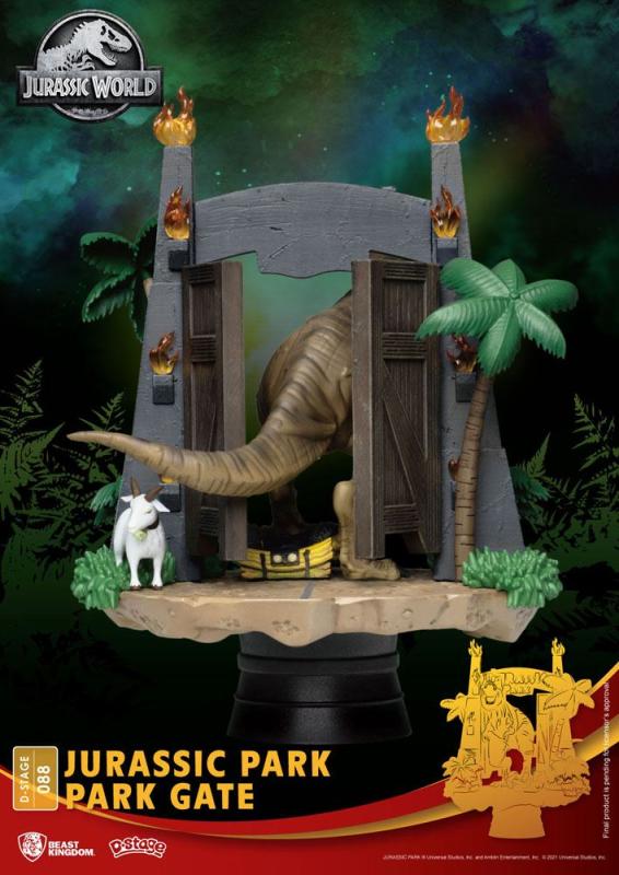 Jurassic Park D-Stage PVC Diorama Park Gate 15 cm reproduction 3