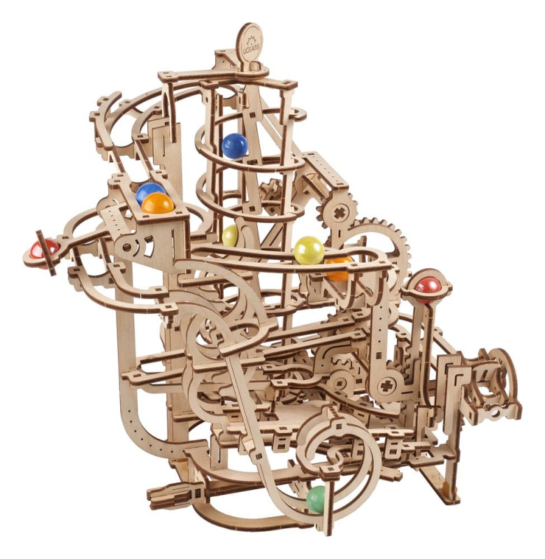 Ugears 3D Wooden Puzzle Marble Run Spiral Hoist 1