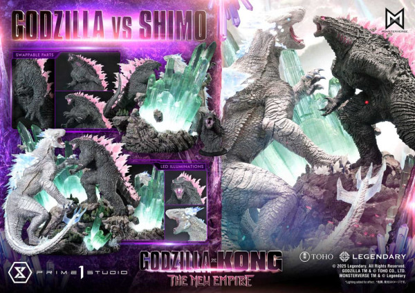 Godzilla x Kong: The New Empire Ultimate Diorama Masterline Series Statue Godzilla vs Shimo Bonus Ve 12