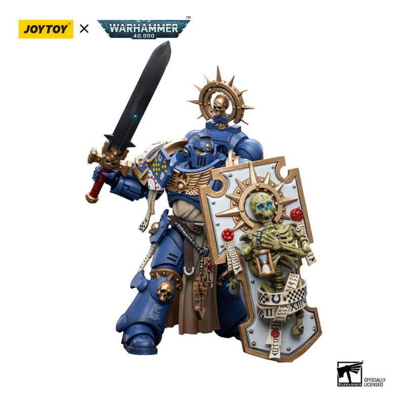 Warhammer 40k Action Figure 1/18 Ultramarines Primaris Captain with Relic Shield and Power Sword 12 2