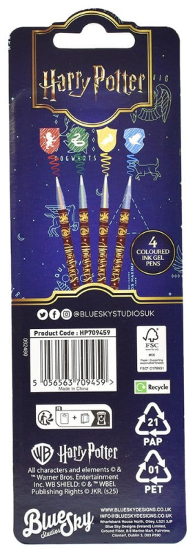 Harry Potter Gel Pens 4-Pack Magical Locations 3