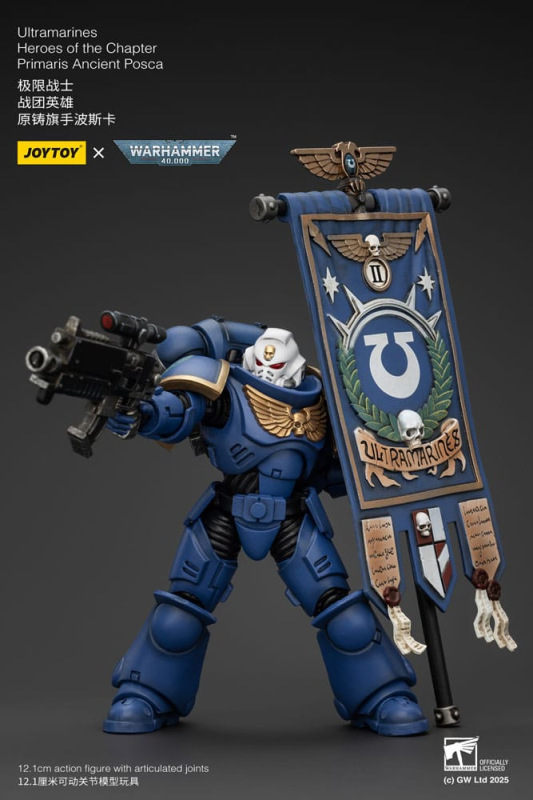 Warhammer 40k Action Figure 1/18 Ultramarines Heroes of the Chapter Primaris Ancient Posca 20 cm 3