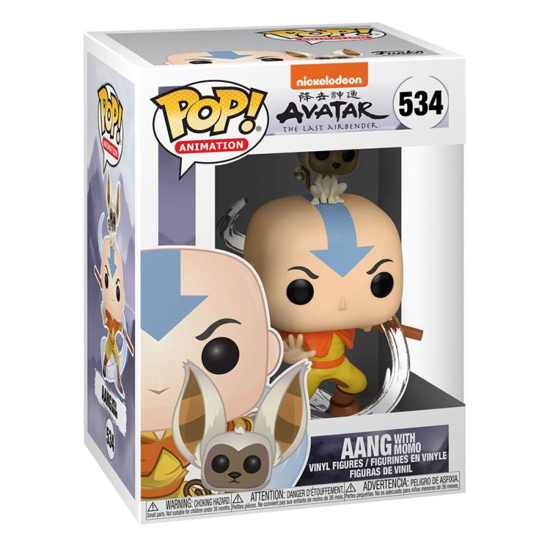 Avatar The Last Airbender POP! Animation Vinyl Figure Aang w/ Momo 9 cm