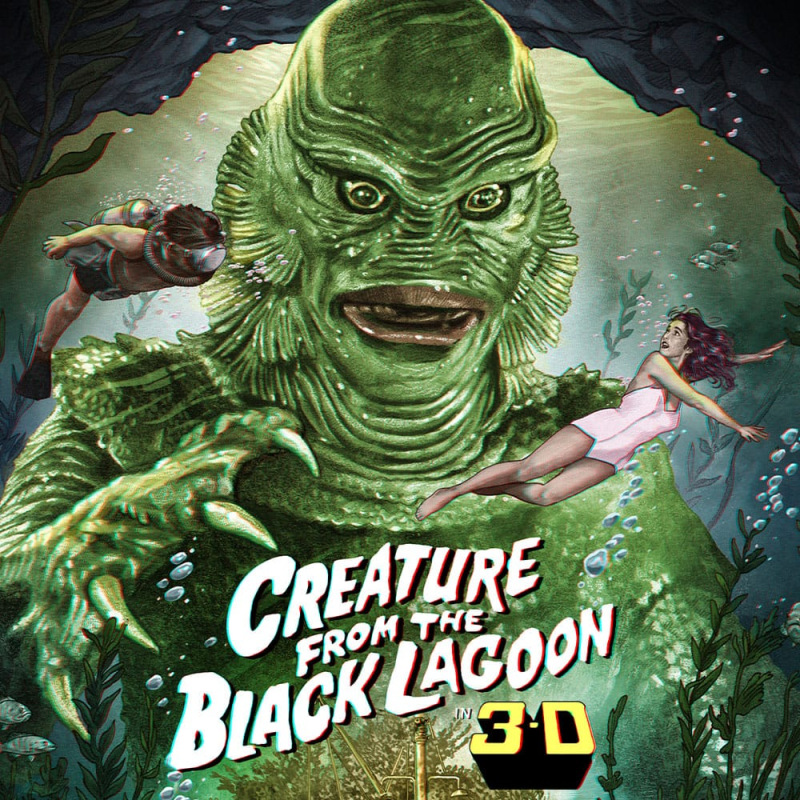 The Creature from the Black Lagoon Art Print Creature from the Black Lagoon (3D Variant) by Ruiz Bur 3