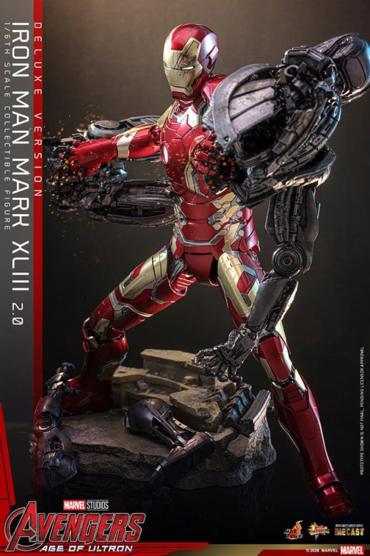 Avengers: Age of Ultron Movie Masterpiece Diecast Action Figure 1/6 Iron Man Mark XLIII (2.0) (Delux 4