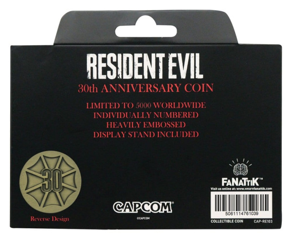 Resident Evil Collectable Coin 30th Anniversary Antique Brass 3