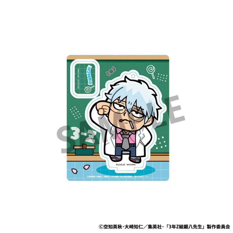 Gintama Acrylic Figure 3-Z Ginpachi Sensei x Okawabukubu the Youth 6 cm Display (8) 1