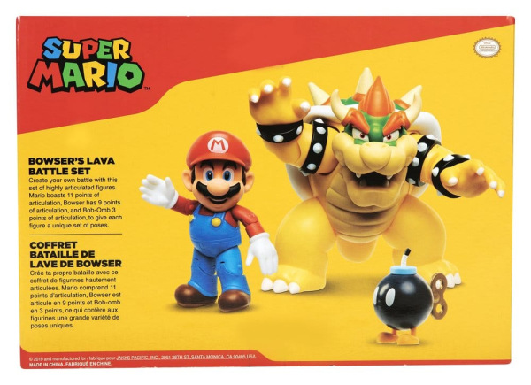 World of Nintendo Action Figure 3-Pack Mario vs. Bowser Lava Battle 5